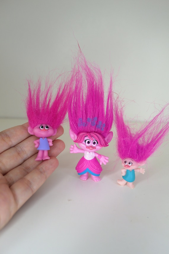 Mini Hasbro Troll Family 2 Pink Troll Toy Figures Set Of Troll