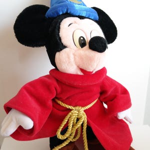 Vintage Sorcerer Mickey Mouse Plush Toy - Mickey As A Wizard - Authentic Disney Soft Action Figure - 16'inch
