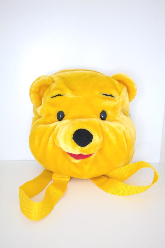 Rare Vintage Winnie the Pooh Plush Backpack | Disney 90s Bear Face