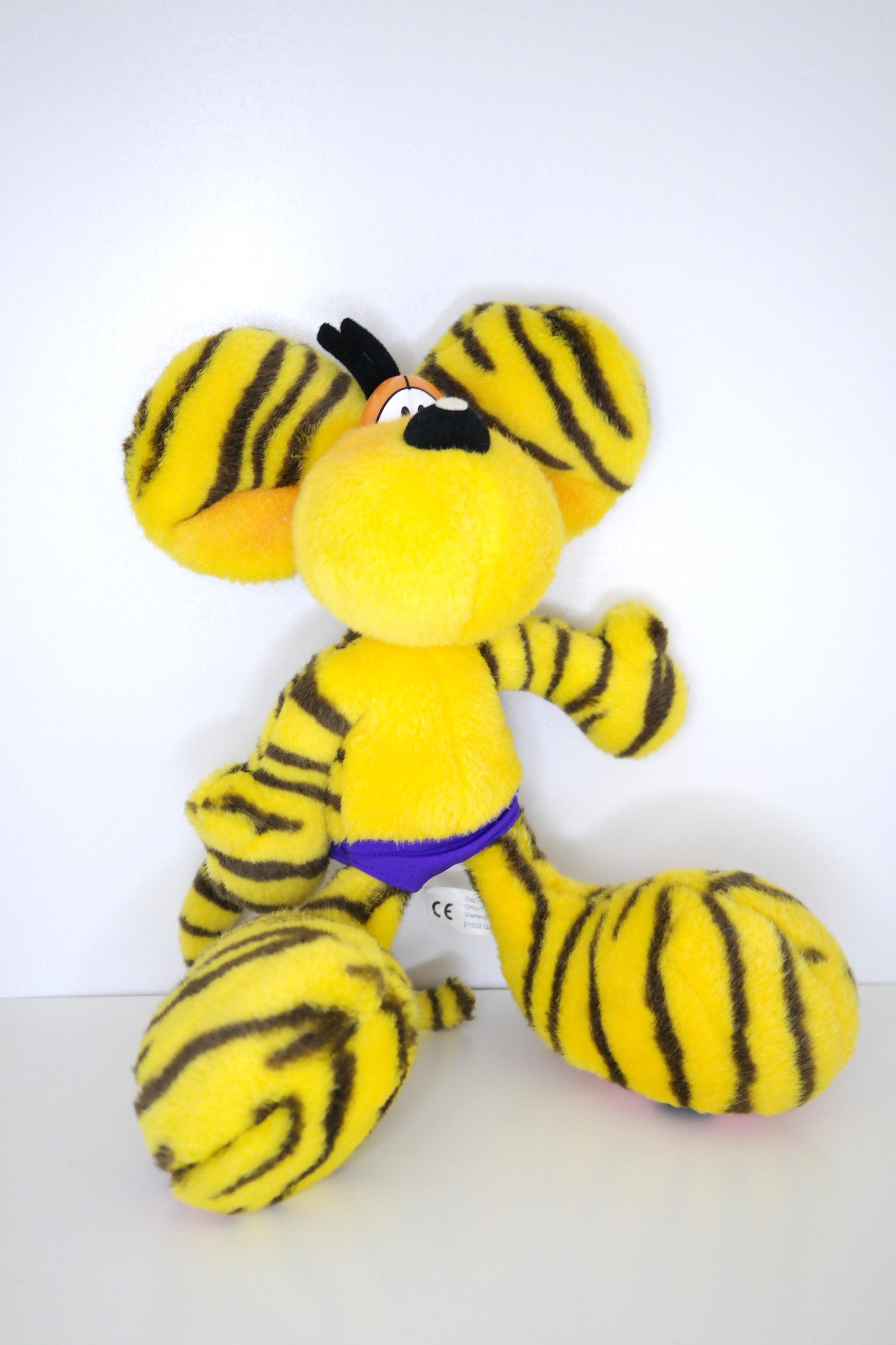 Vintage Diddl Plushie: Yellow Striped Mouse - Thomas Goletz Toy