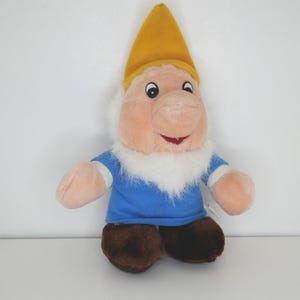 Vintage Happy Dwarf Plüschtier - 21 cm große Stoffpuppe