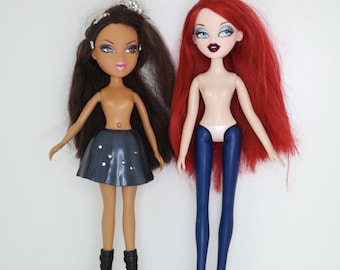 Urval av vintage Bratz modedockor, autentiska MGA, utgående samlarobjekt i befintligt skick
