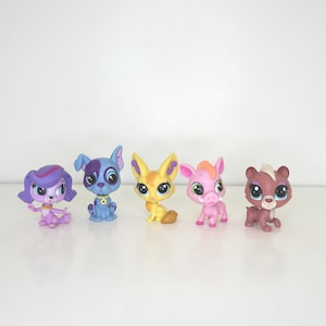 Choisissez un animal de compagnie : Zoé n° 3895 n° 196, renard zéda n° 3893, lézard n° 195, ours - Hasbro Littlest Pet Shop LPS - Objets de collection retraités d'occasion