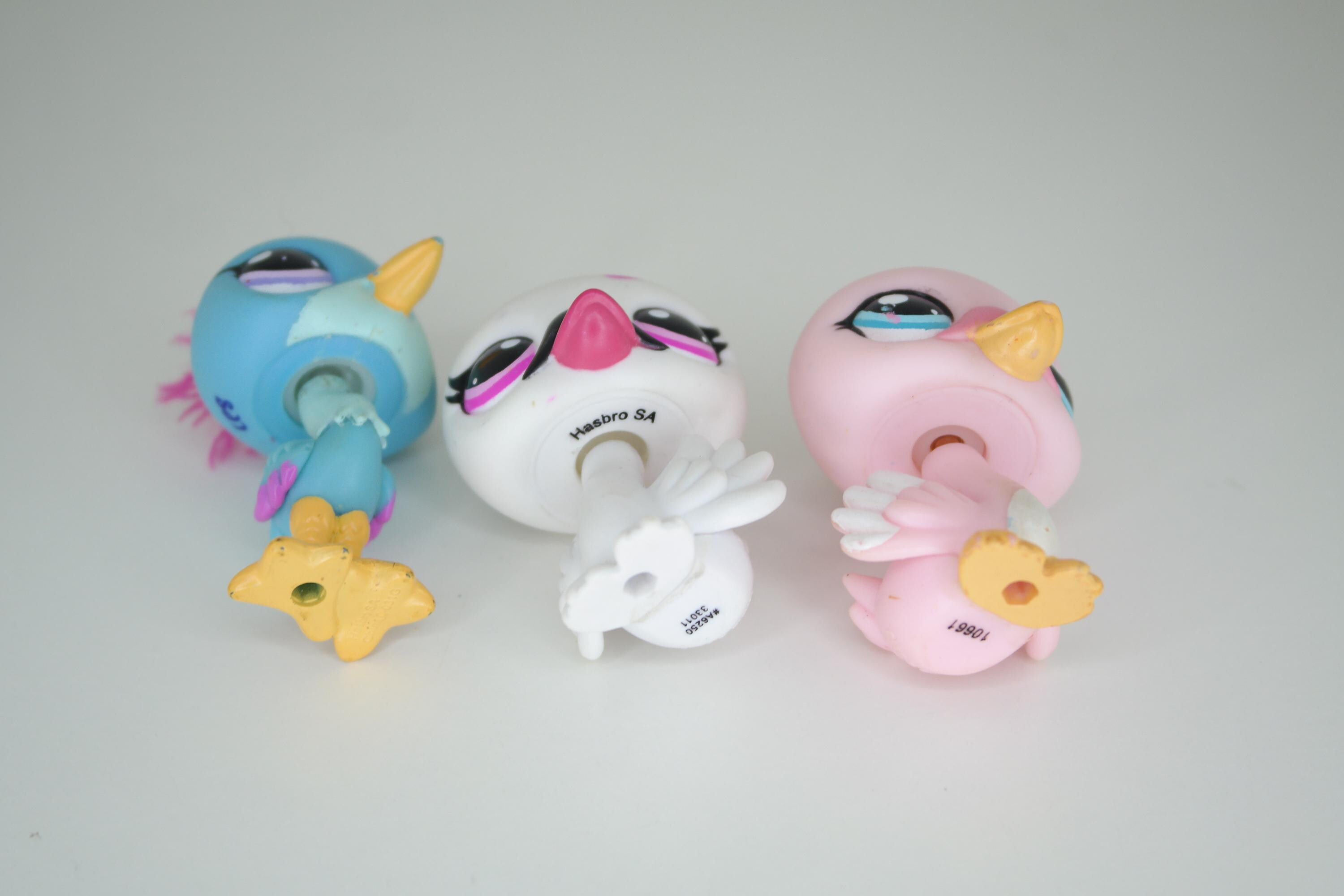 Figurine Littlest Pet Shop LPS #825 Hasbro - Canard Rose Aux Yeux Bleus