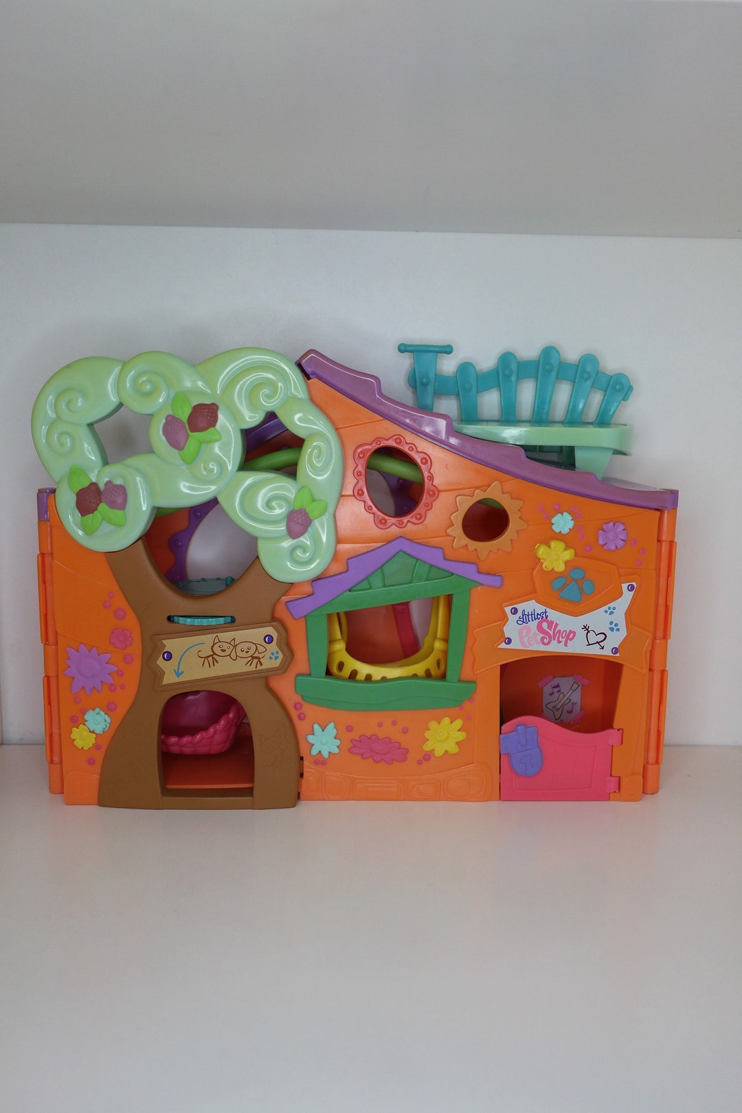 Littlest Pet Shop Play Set LPS House Playset Orange Tree House Etsy