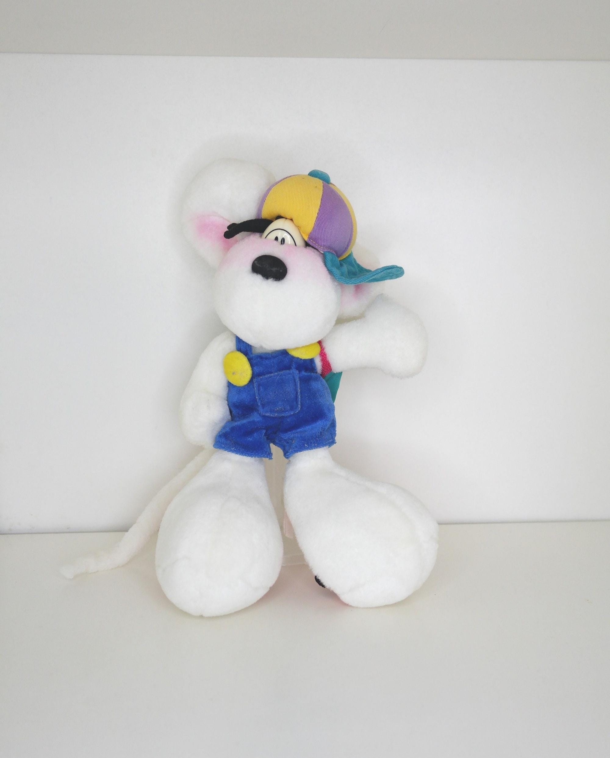 Diddl Plushie - Vintage Stuffed Animal Mascot- 9'inch Tall White