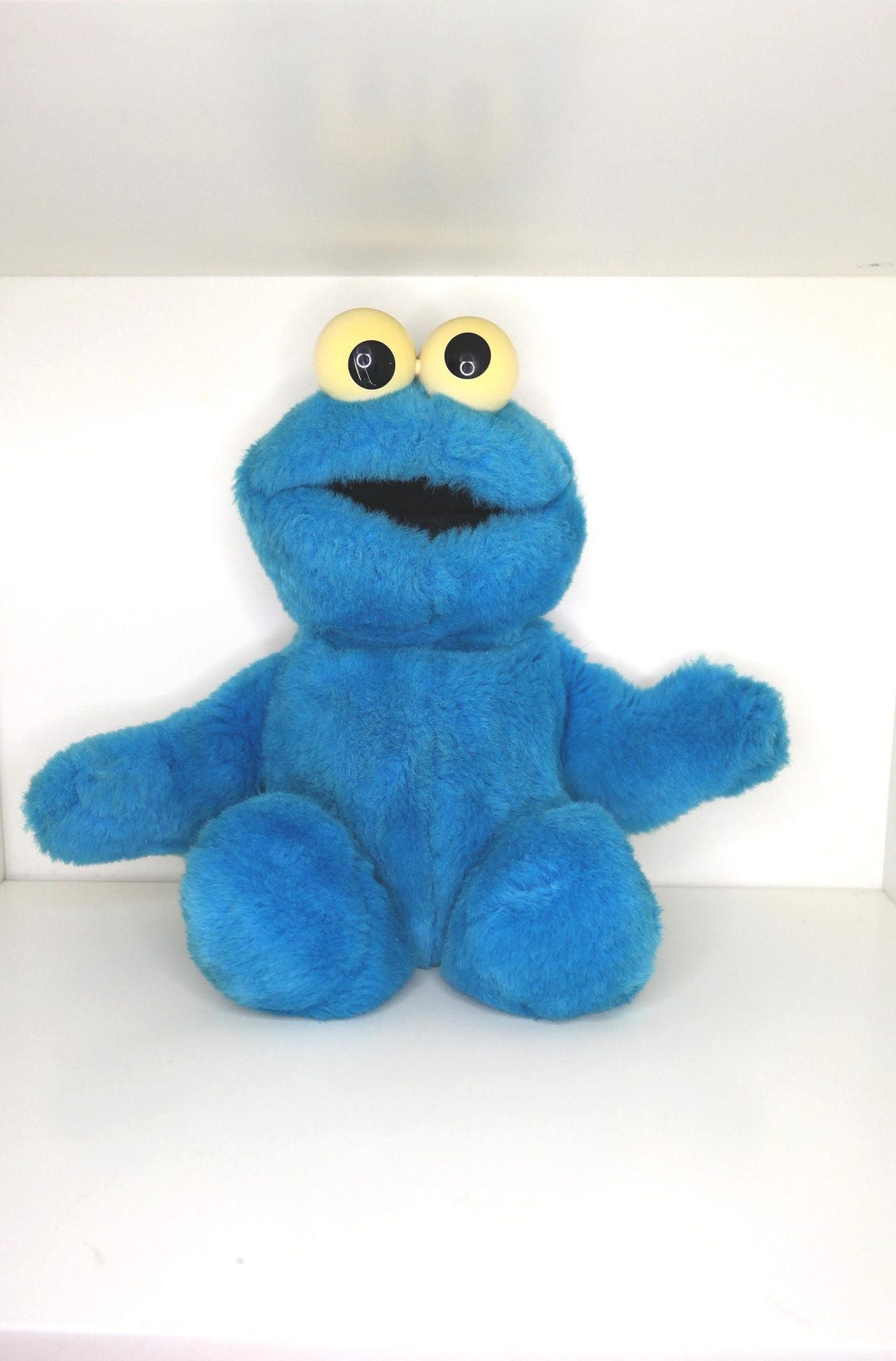 Vintage 90s Tickle Me Cookie Monster Plush Toy Tyco Sesame
