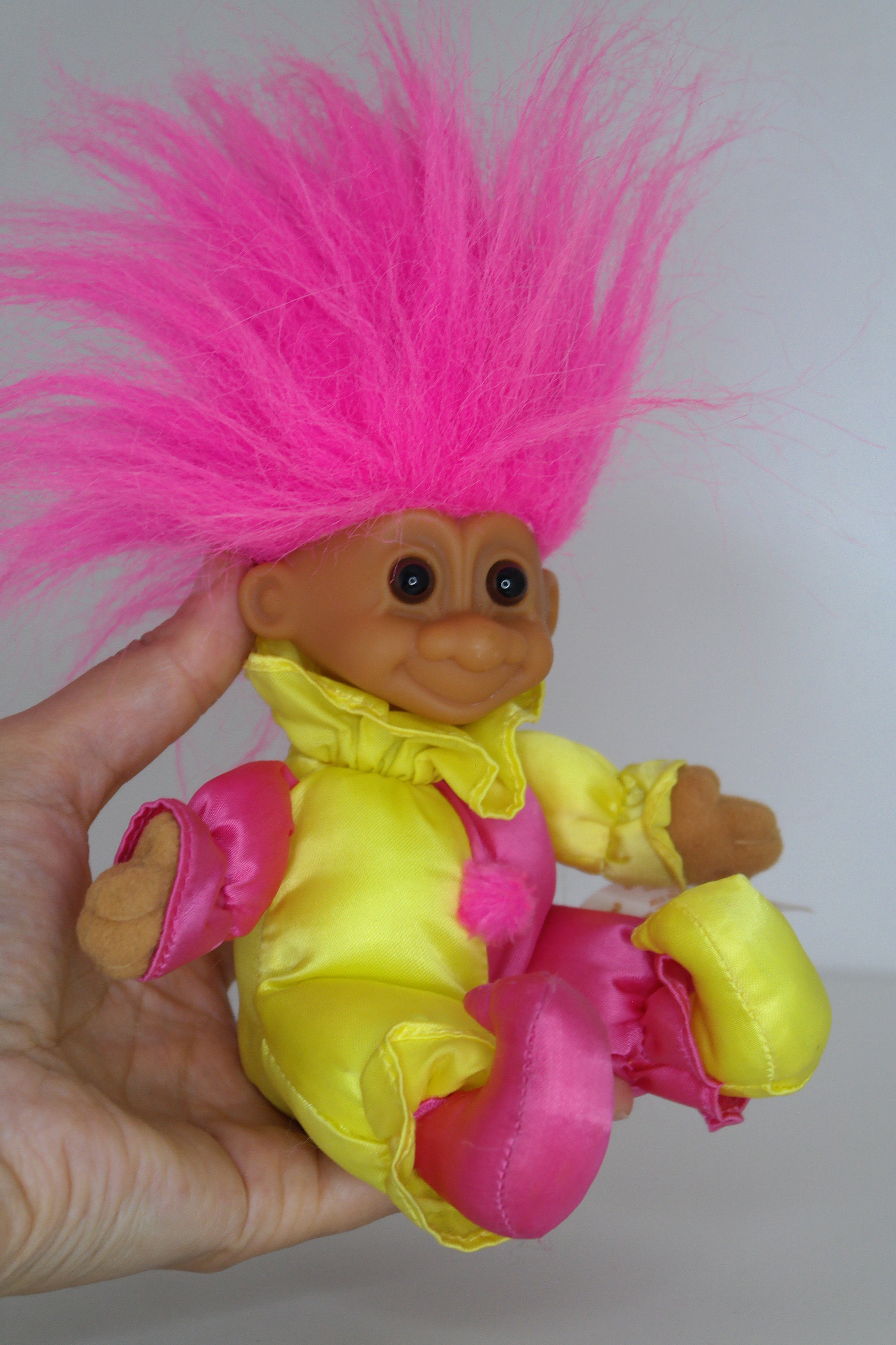 ヴィンテージ ラス・ベリー トロール：笑顔のピエロ、ピンク髪、8