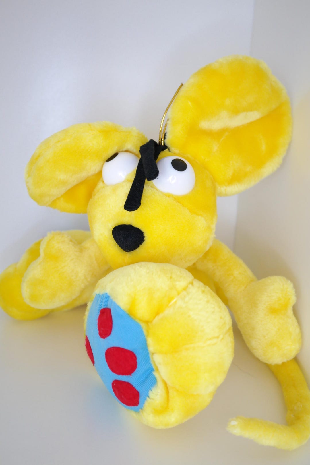 Vintage Cheezee Yellow Mouse Plush PMS London 18 Inch Retro