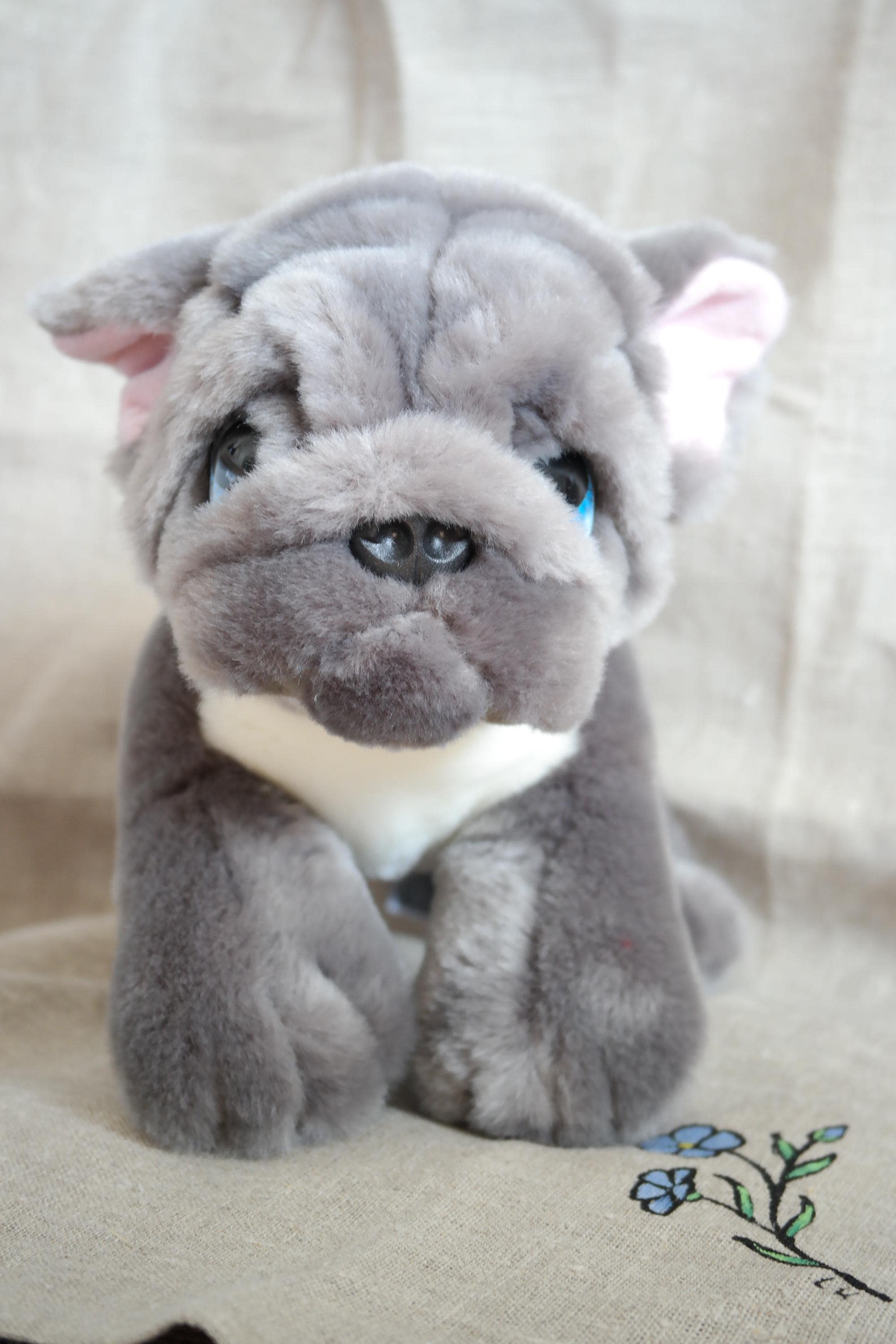 Vintage plush bulldog - Etsy 日本