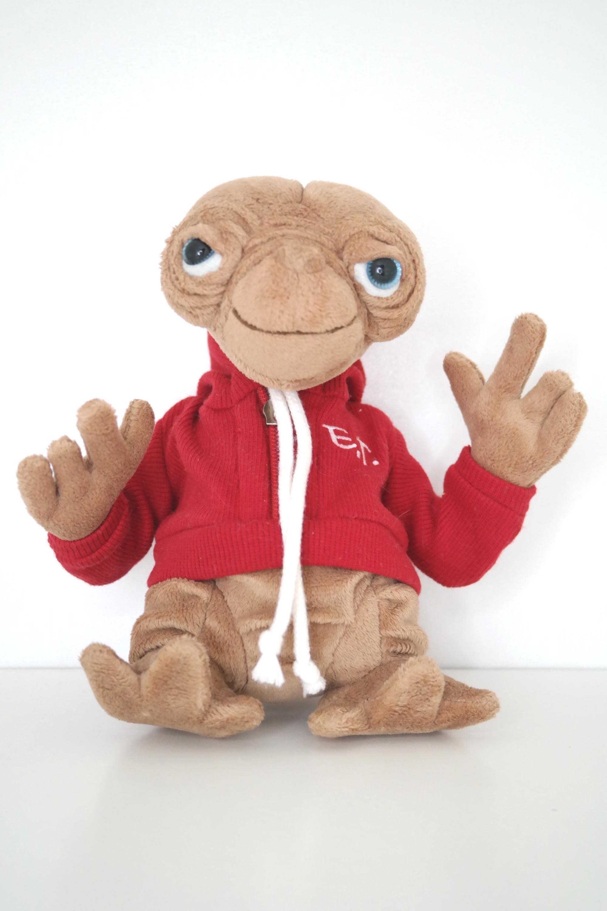 Peluche vintage di E.T. - Personaggio morbido extraterrestre - ET con cappuccio rosso - Giocattolo autentico della Universal Studios - 20 cm