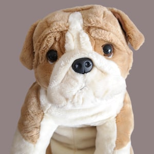 Vintage plush bulldog - Etsy 日本