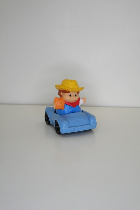 Figuras de juguete autenticas de Fisher Price Little People Granjero en un coche Etsy Mexico