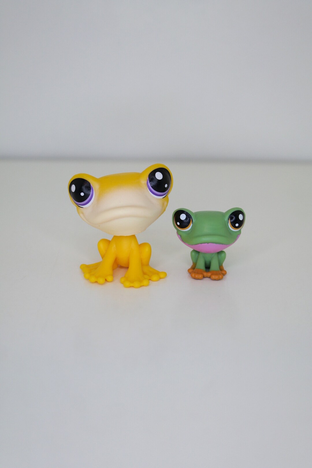 Set of Two Hasbro Littlest Pet Shop Frog Pets Collectible Etsy