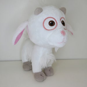 One-horned White Baby Goat Lucky Plush Stuffed Toy 10'inch