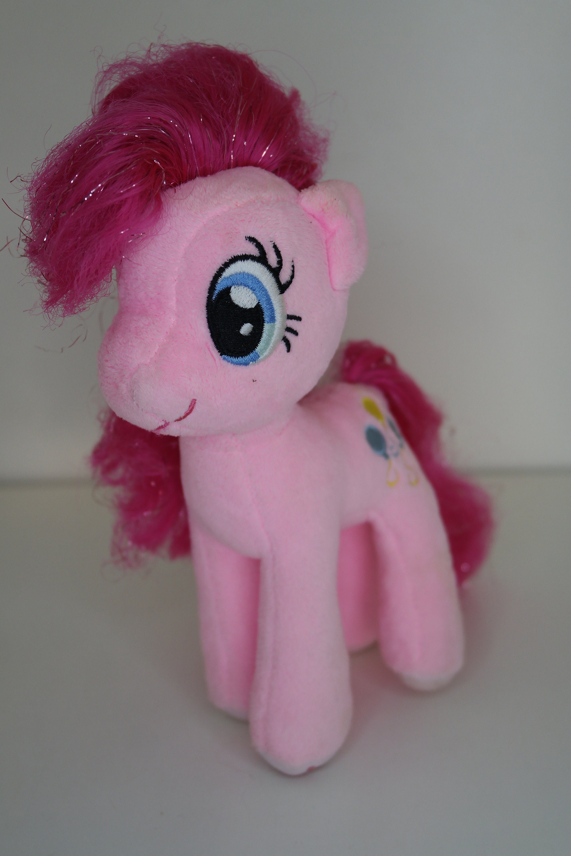 My Little Pony pinkie pie com arquinho azul, Hasbro, 7 cm, usado