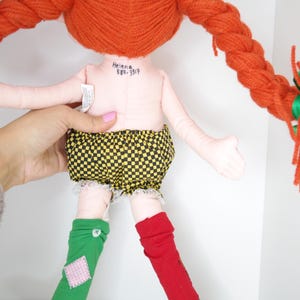 ヴィンテージ ピッピ・ロングストッキング ぬいぐるみ人形 - ソフトトイズ アストリッド・リンドグレーン - 17インチ 画像 5