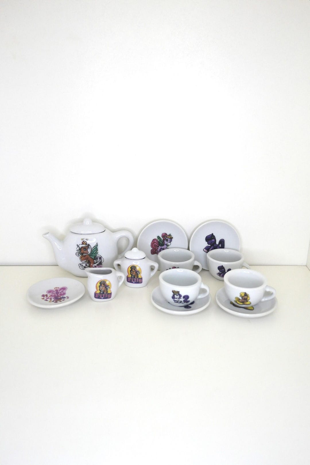 Pony Themed Mini Ceramic Pottery Tea Set - Filly Pony Miniature ...
