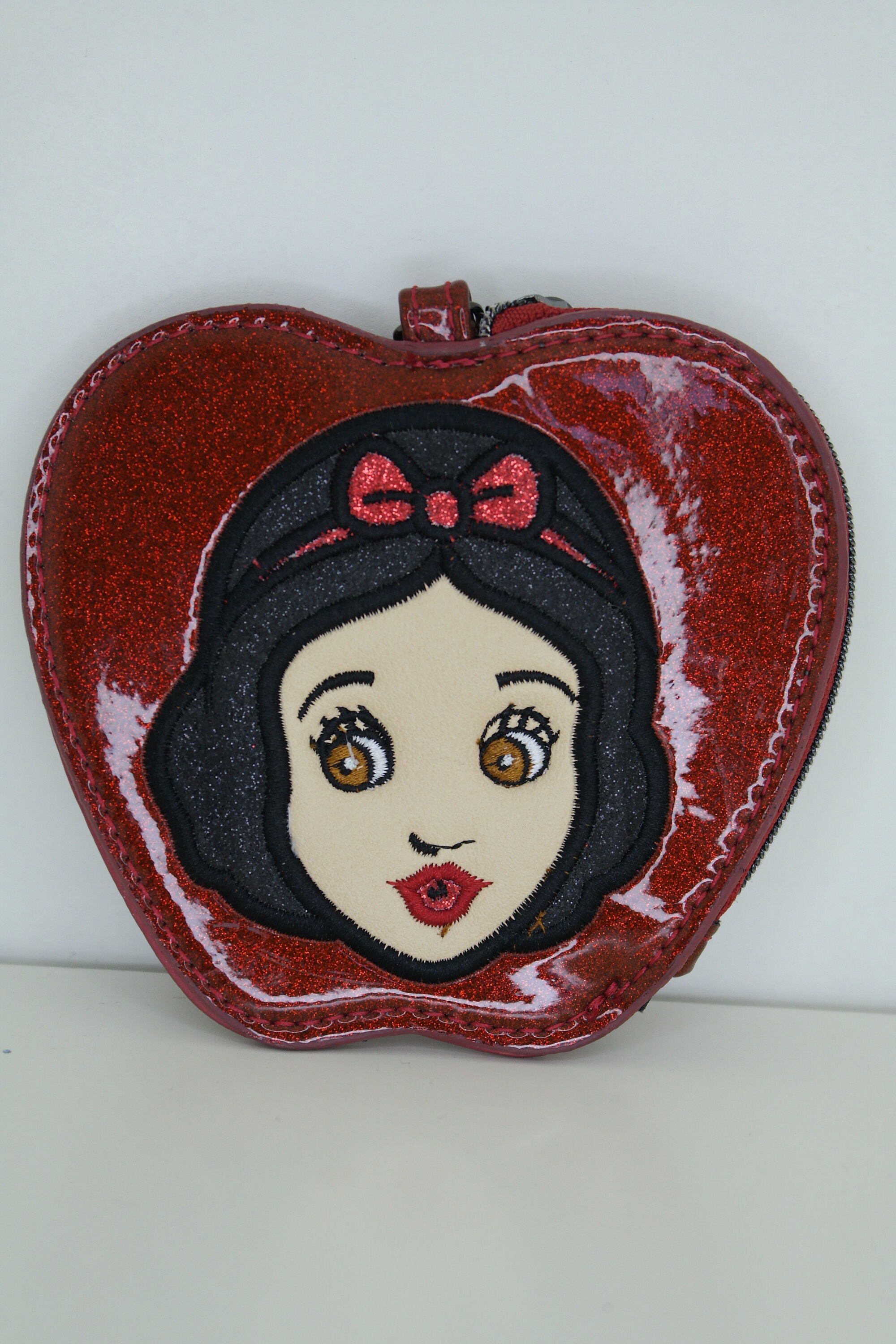 Authentic Disney Coin Purse Apple Shaped Snow White Red Key Etsy