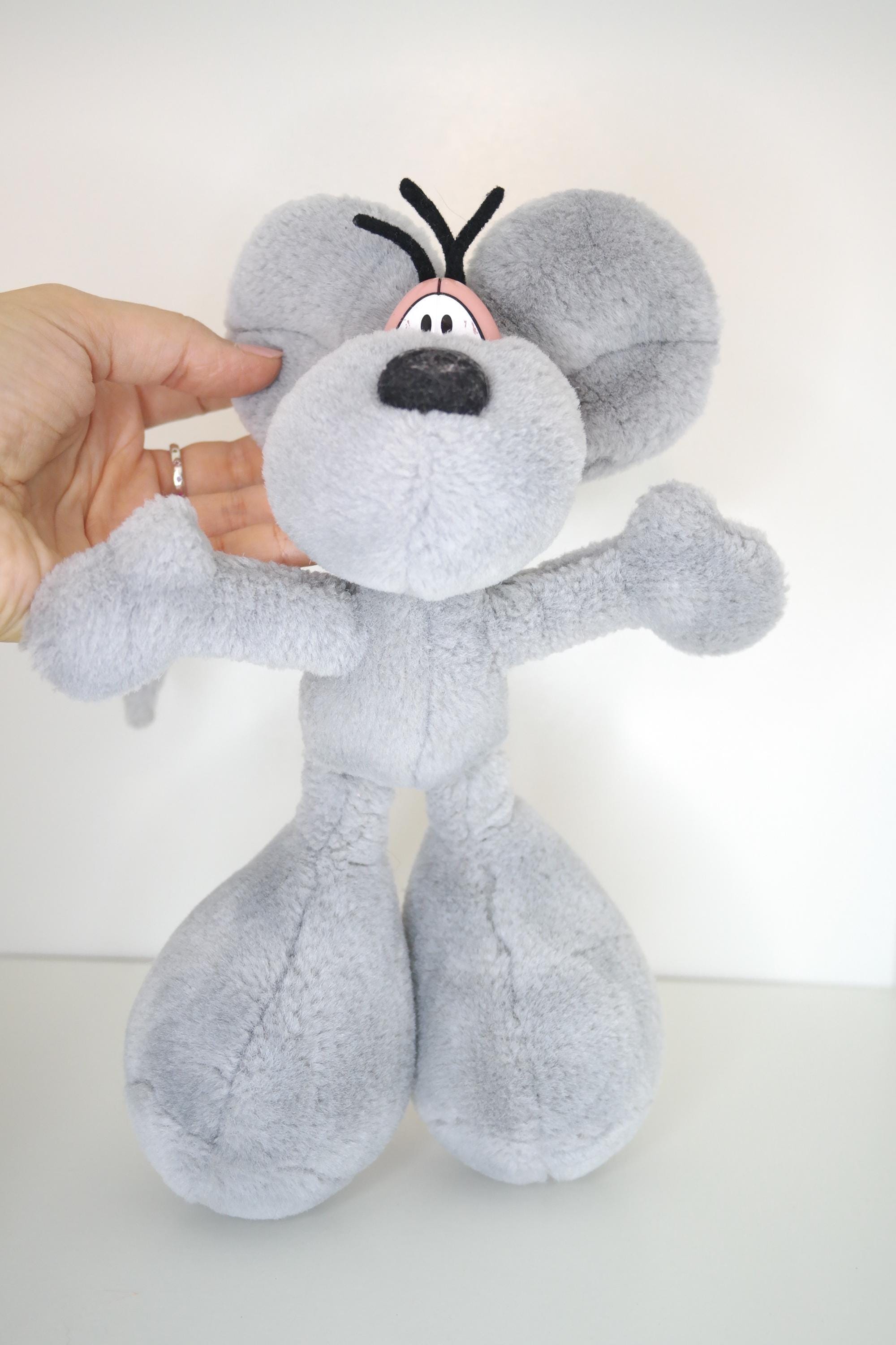 Vintage Diddl Plushie | Grey Color Variant | Retro Thomas Goletz