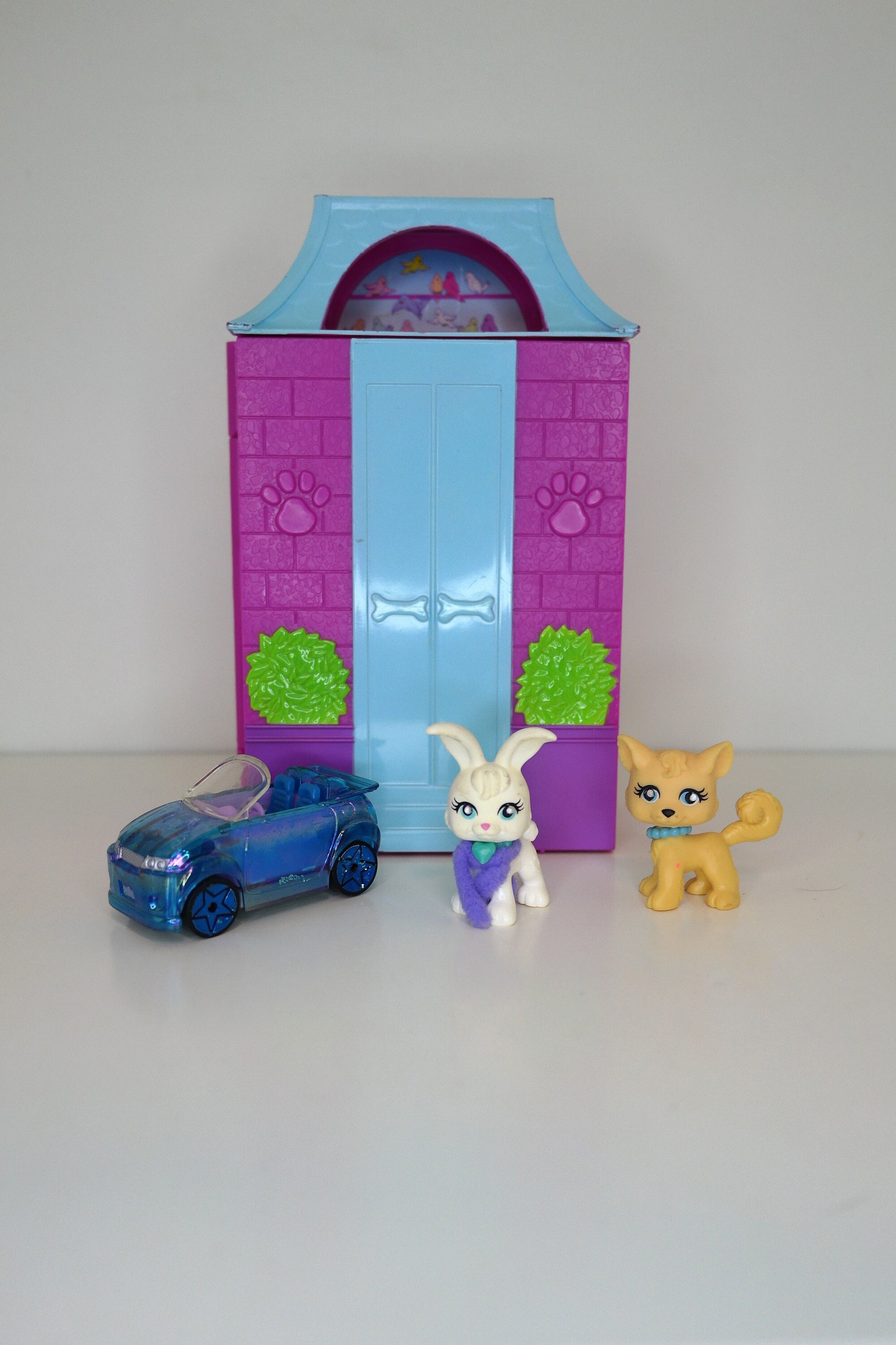 Polly Pocket Pet Salon Polly Pocket Blue Car Chien de compagnie