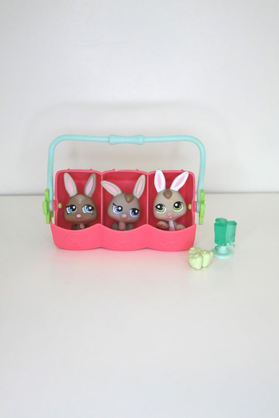 Littlest Pet Shop Rabbit Triplets: Set of LPS #1332, #1333, #1334