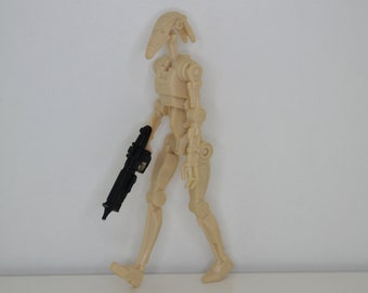 Vintage Star Wars Collectible Figure - Battle Droid - Authentic Hasbro Figurine - Pre-Owned