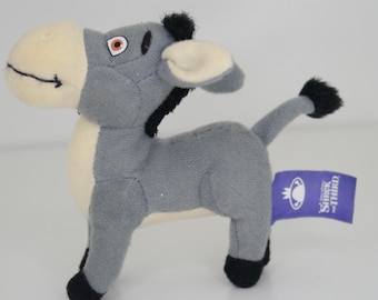 Shrek Character Plush Toy - Donkey - Small Plushie Doll - Vintage Collectible