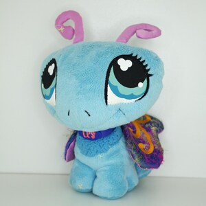 Littlest Pet Shop Plush Blue Butterfly Toy - Hasbro Soft Toy - LPS Plushie - Preloved Retired Collectible