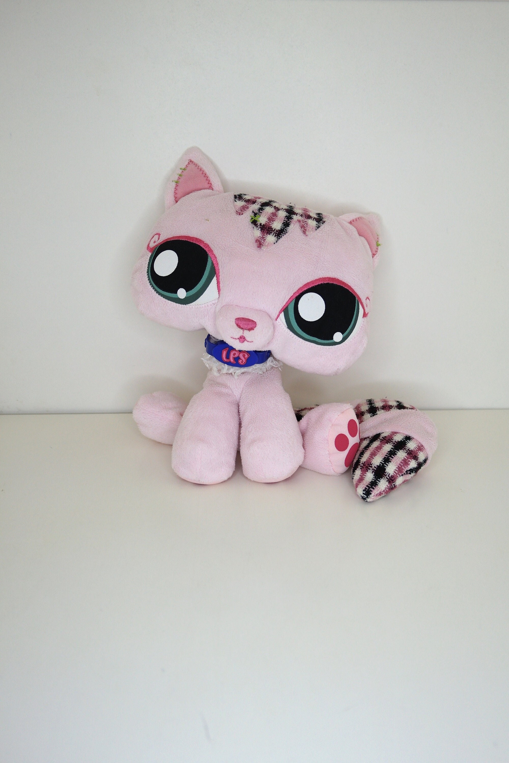 Littlest Pet Shop Plush Toy LPSO Hasbro Soft Toy Pink Cat LPS Plushie Pre owned