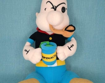ビンテージ　POPEYE ポパイ “King Feature” ぬいぐるみ 布製 ヴィンテージ ポパイ ザ セーラーマン ぬいぐるみ 90年代 カートゥーン