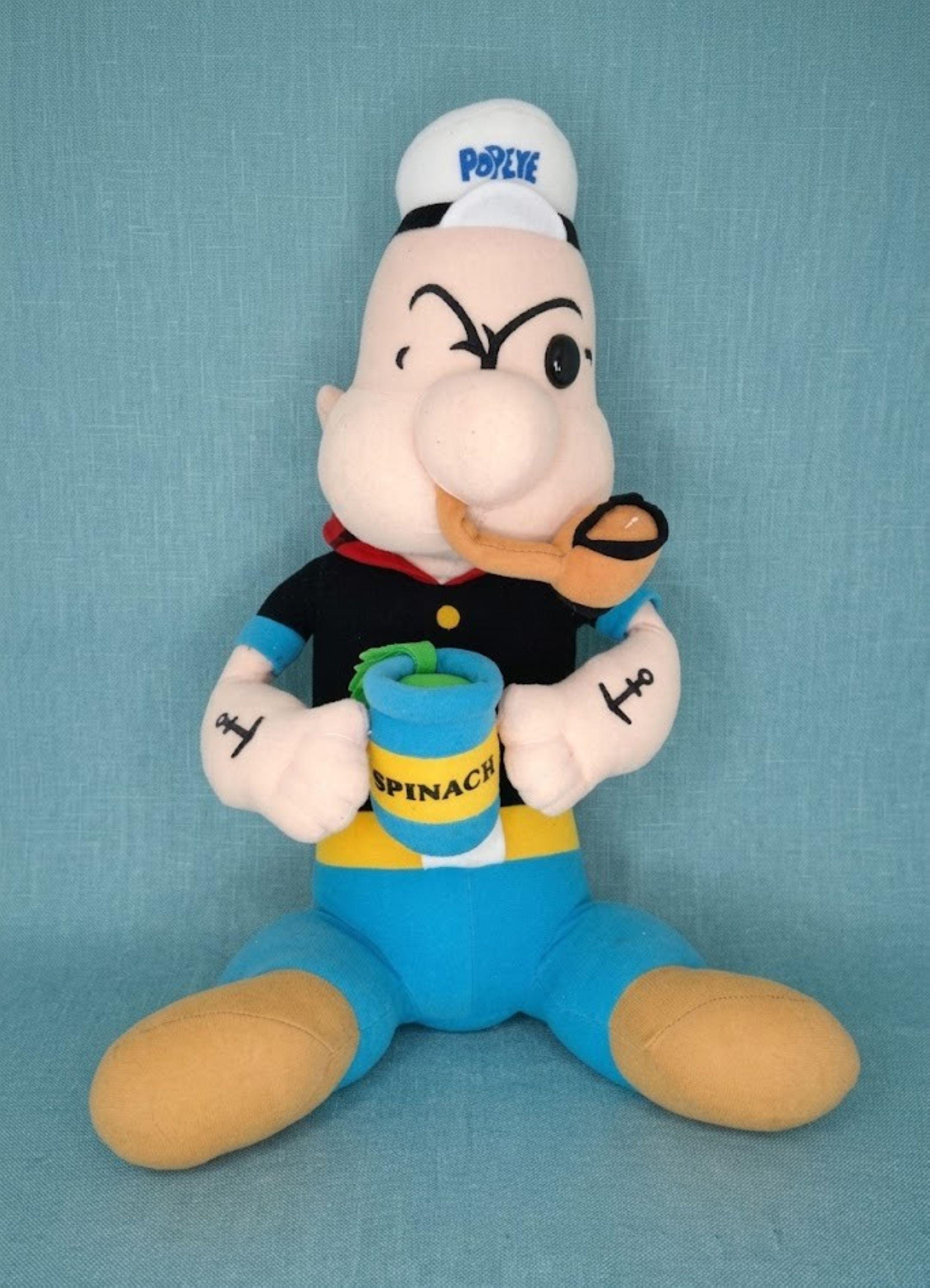 ビンテージ　POPEYE ポパイ “King Feature” ぬいぐるみ 布製 ヴィンテージのポパイのぬいぐるみ、90年代の漫画キャラクターの
