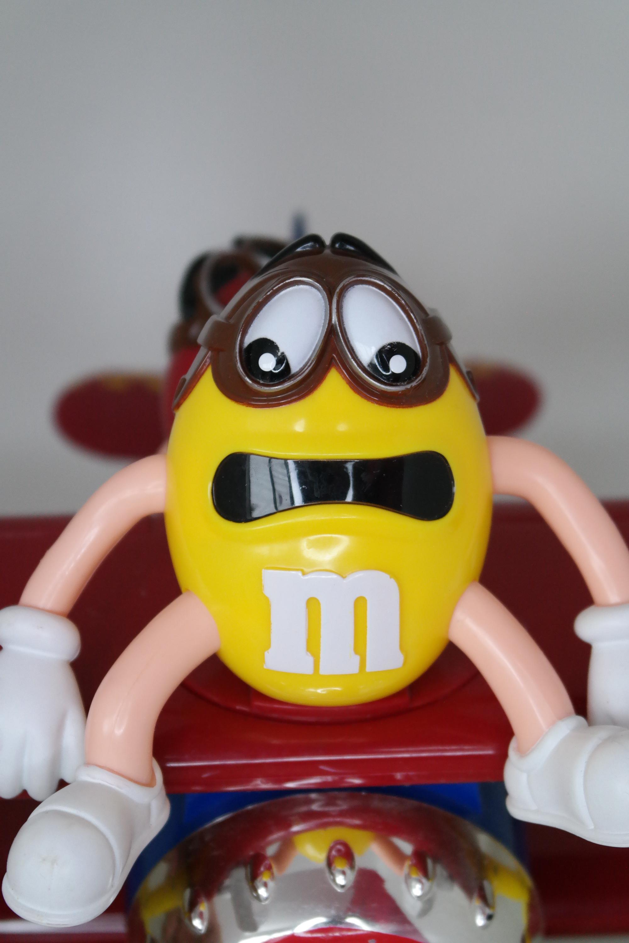 Vintage M&M Dispenser - Barnstorming Plane With Two Bean Pilots