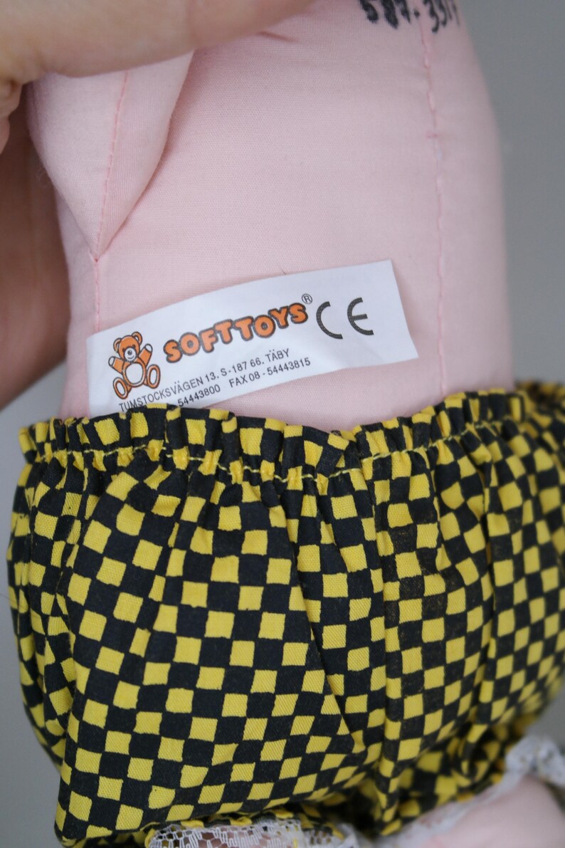 ヴィンテージ ピッピ・ロングストッキング ぬいぐるみ人形 - ソフトトイズ アストリッド・リンドグレーン - 17インチ 画像 7