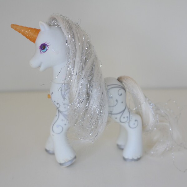 My Little Pony - Princess Silver Swirl Orange Horn Einhorn - Vintage G2 1997 Pony Figur Authentische Hasbro From Light Up Familien Set