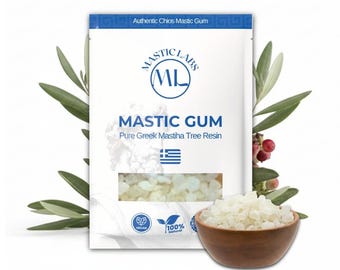 Griekse Chios Mastic Gum (Pistacia Lentiscus) - Normal Tears - Wierook, medicijnen en parfum. Natuurlijke kauwgom-Μαστίχα-Griekenland (VK-verkoper)