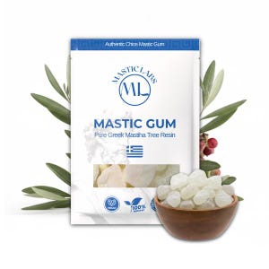 Chios Mastic Gum Mastiha Masticha (Pistacia Lentiscus) | Fast & Free UK Delivery - Fresh Batch High-Grade | Large Size Tears