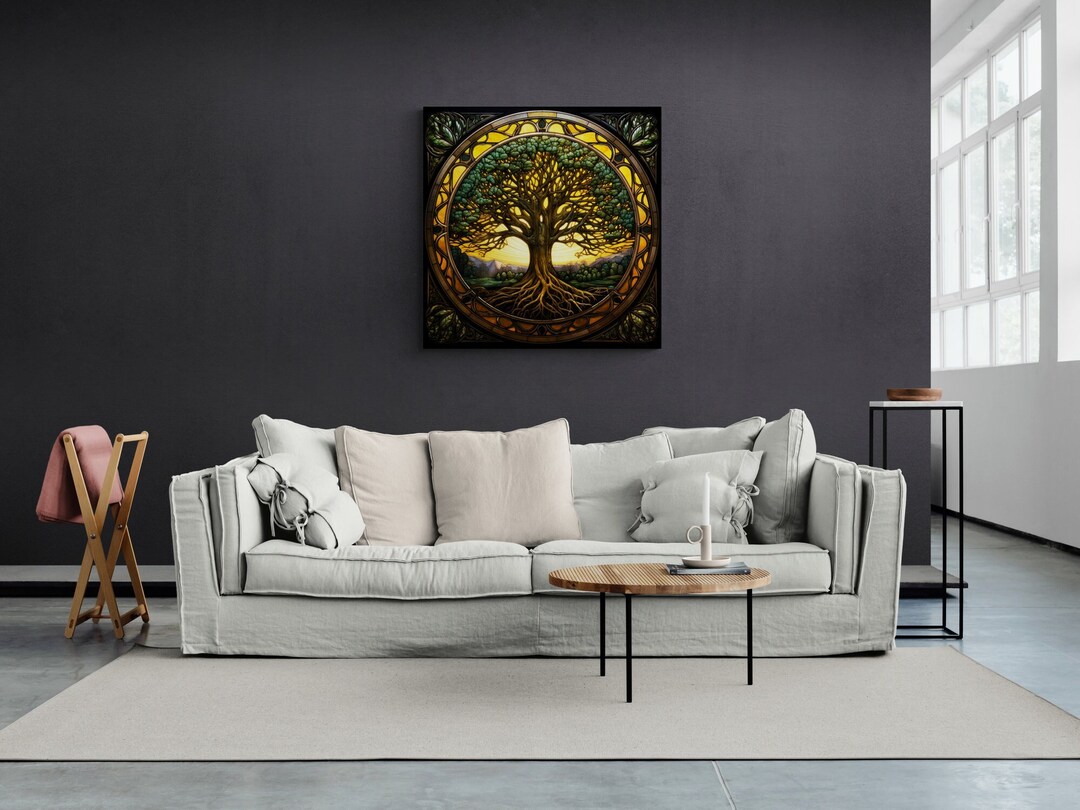 Mythology Lover Gift Yggdrasil and Tree of Life Celtic Canvas Art Etsy