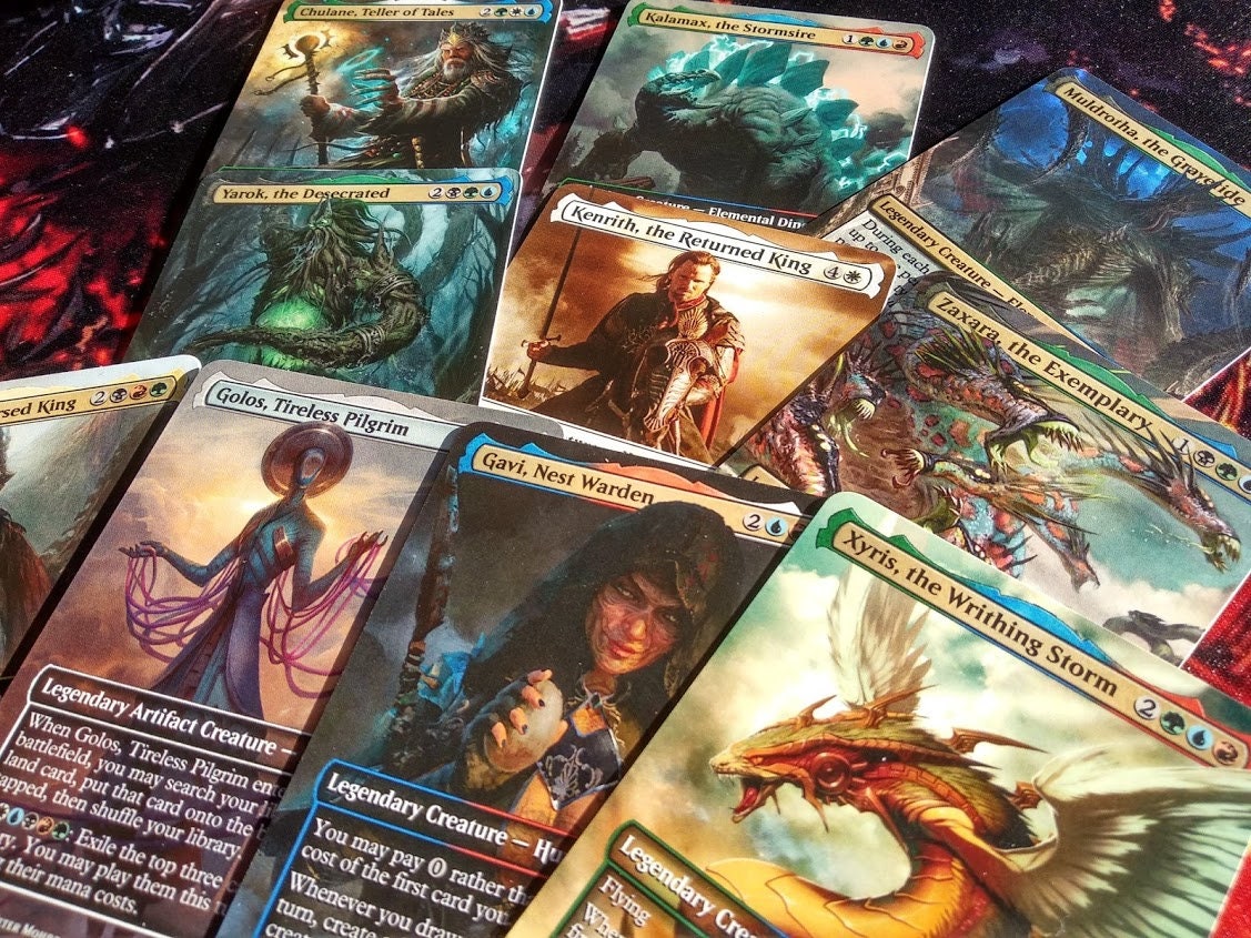 10 X Edh Commanders TOP Spells Full Art Borderless / Etsy