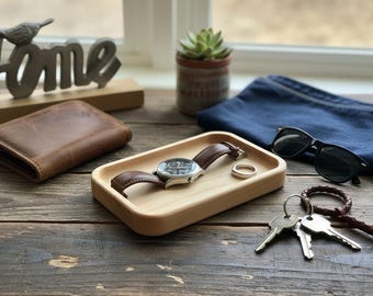 Maple Valet Tray, Catchall Tray, Organizer for Everyday Essentials