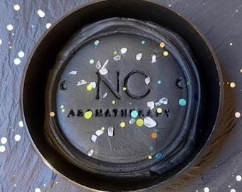 Massa de Aromaterapia: Óleos Essenciais de Olíbano e Mirra, Cristais de Pedra da Lua - equilíbrio e bem-estar.