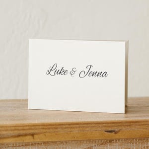 Personalized Wedding Video Book: Cream Linen, Black Script, Editing Included