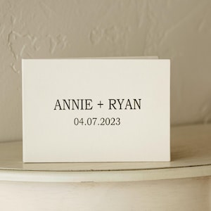 Personalized Wedding Video Book: Cream Linen, Black Print, 7&quot; LCD