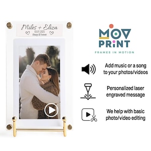 Personalized 5&quot; Video Frame with Song and Engraving, Editing Included