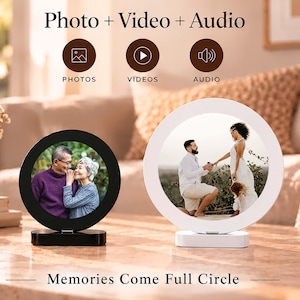 Round Photo Frame with Video and Audio