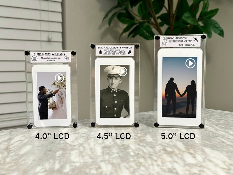 Personalized video photo frame with audio