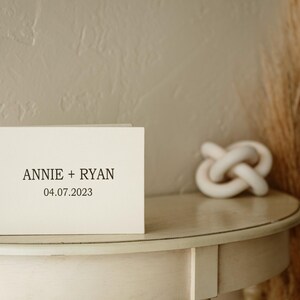 Personalized Cream Video Book, Minimalist Custom Cover with Black Lettering, Easy Upload, Includes Editing image 12