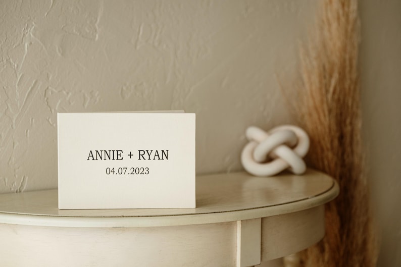 Personalized Cream Video Book, Minimalist Custom Cover with Black Lettering, Easy Upload, Includes Editing image 12
