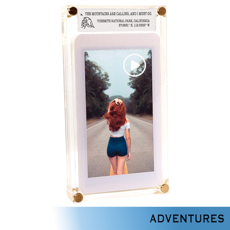 Handmade Video Frame with Audio You Choose the Engraving 4, 4.5, 5 LCD Personalized Video Gift Your Photos and Videos in Motion image 8