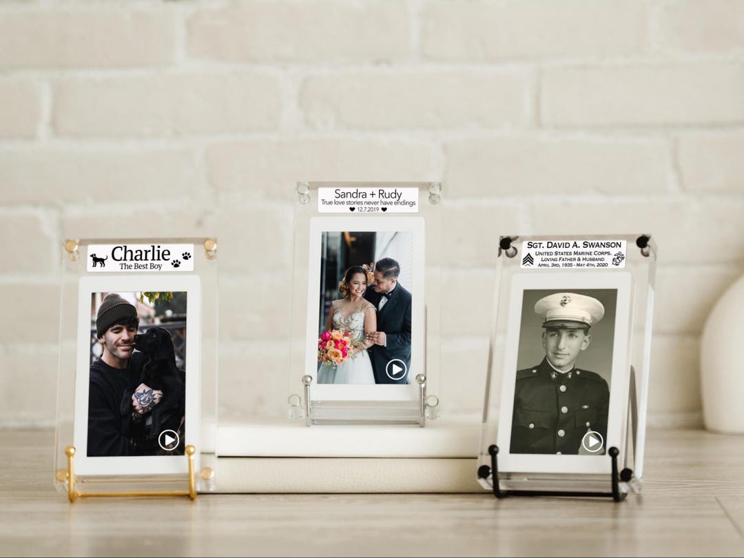 Customized Digital Frame Personalized Acrylic Digital Photo & Video Frame With Audio: Custom ...